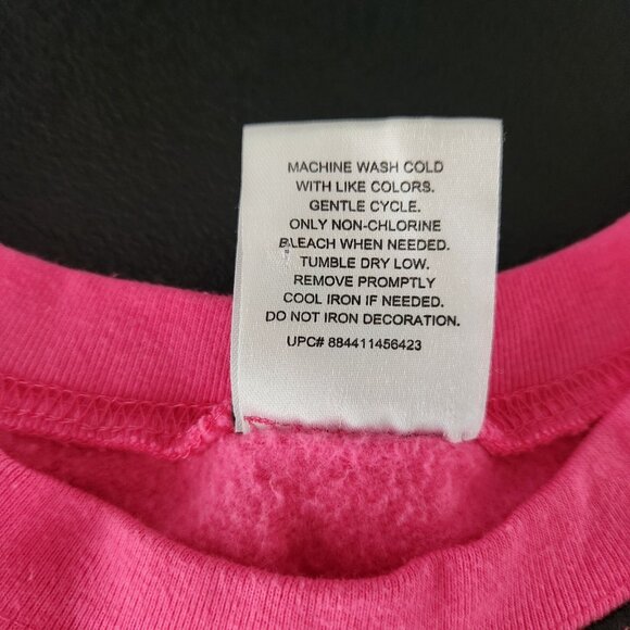 Disney Minnie Mouse Pullover Sweatshirt Pink Juniors Size Medium 7-9 Soft EUC - Picture 9 of 13